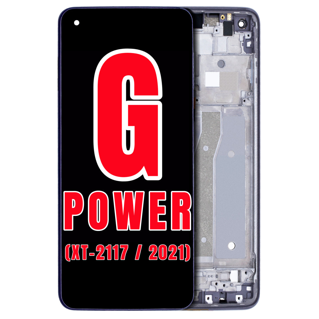 For Moto G Power (XT-2117 / 2021) LCD Screen Replacement With Frame (Flash Gray)