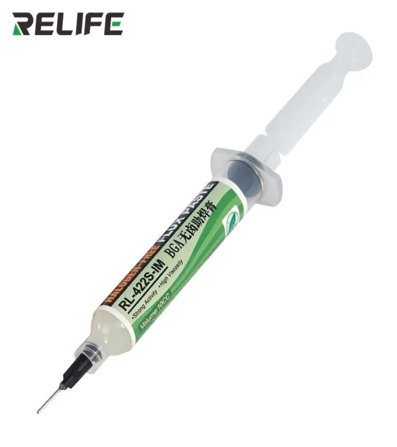 RELIFE RL-422S-IM 10CC Lead-free Soldering Paste Flux For BGA PCB Phone Repair Tools + Plunger Included