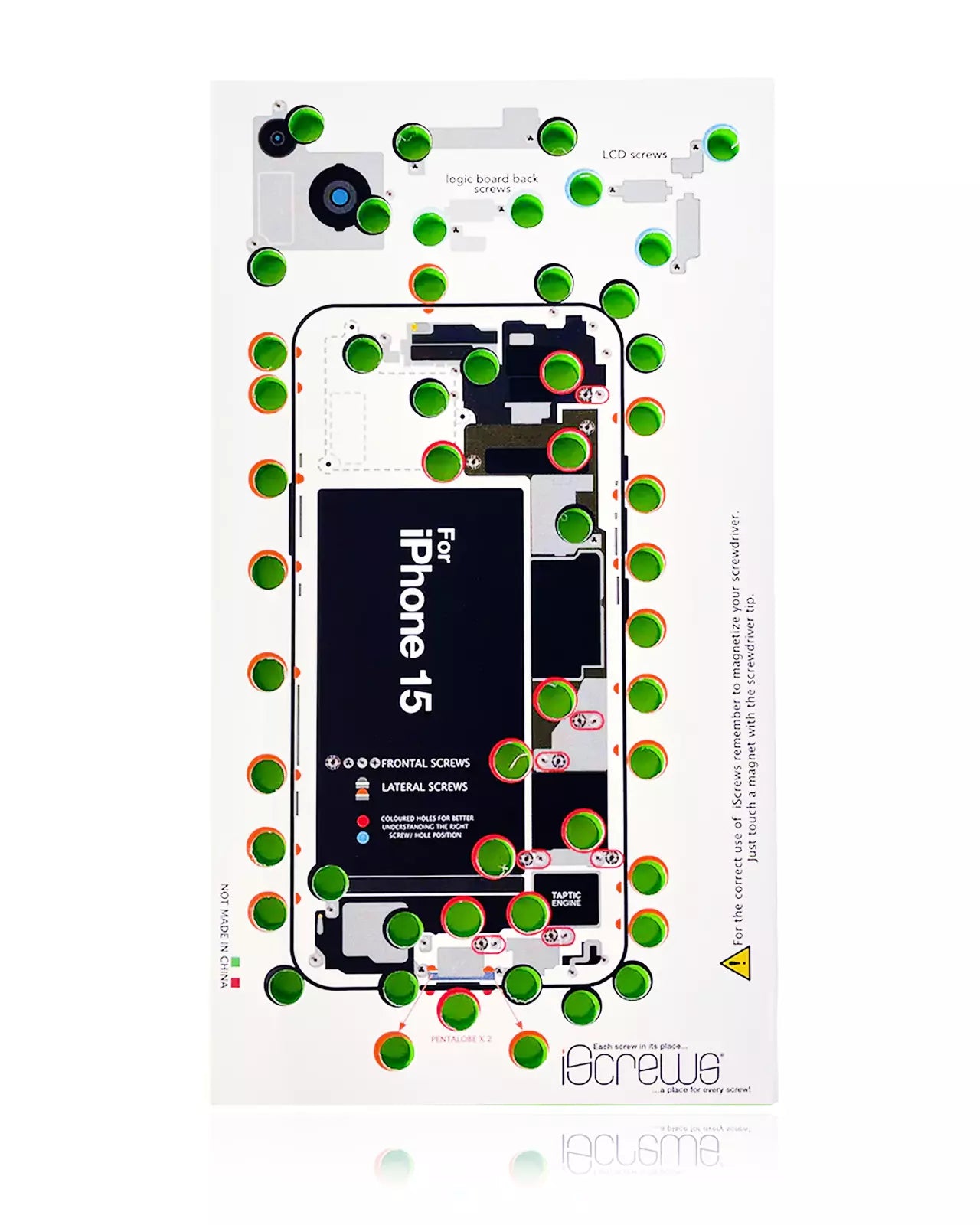 For iPhone 15 iScrews Position Mat (Dottorpod)