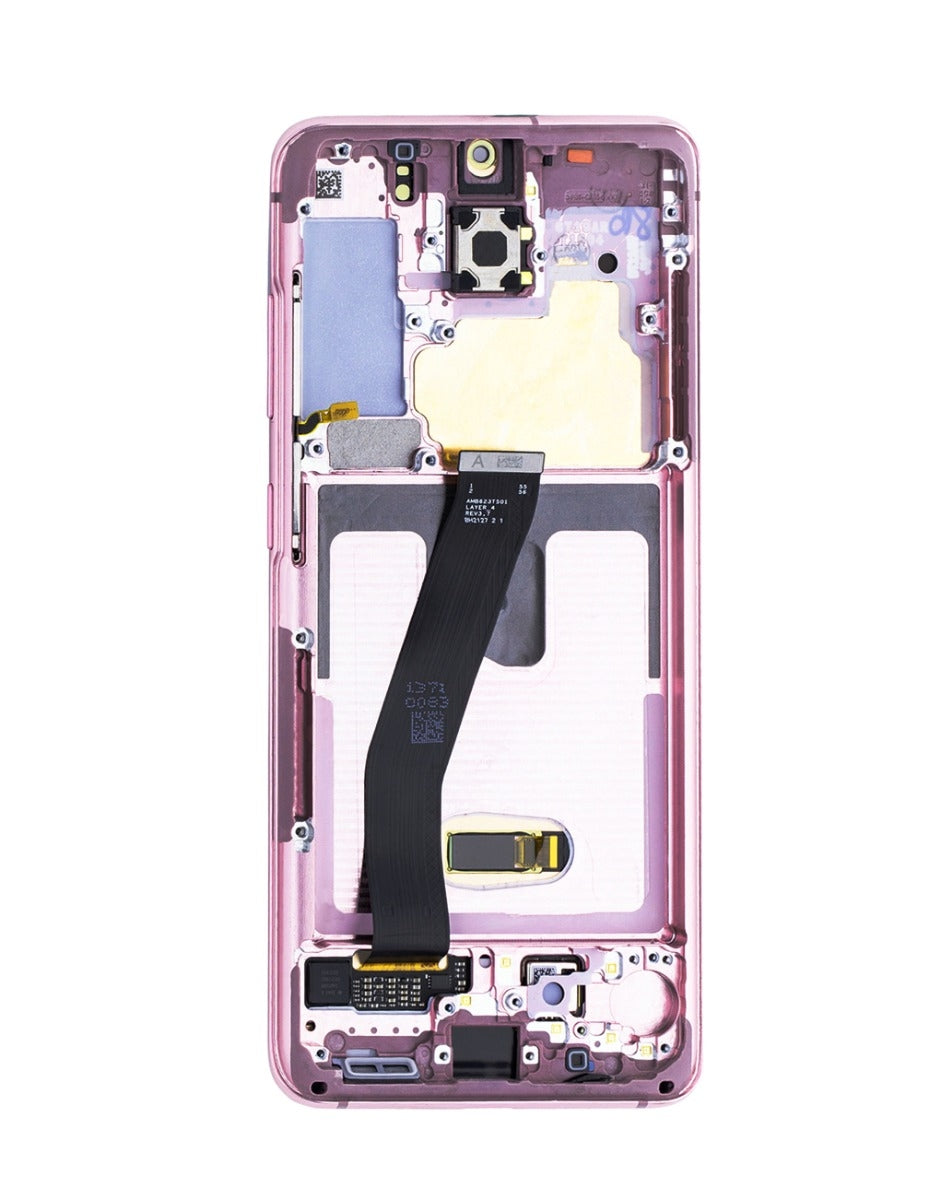 For Samsung Galaxy S20 5G OLED Screen Replacement With Frame / US Version And Only For Verizon 5G UW Model (Premium) (Cloud Pink)