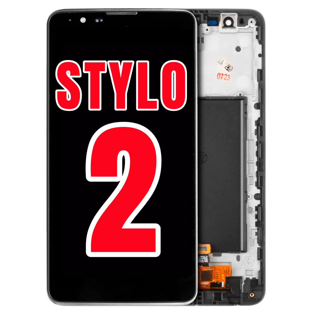 For LG Stylo 2 LCD Screen Replacement With Frame (Black)