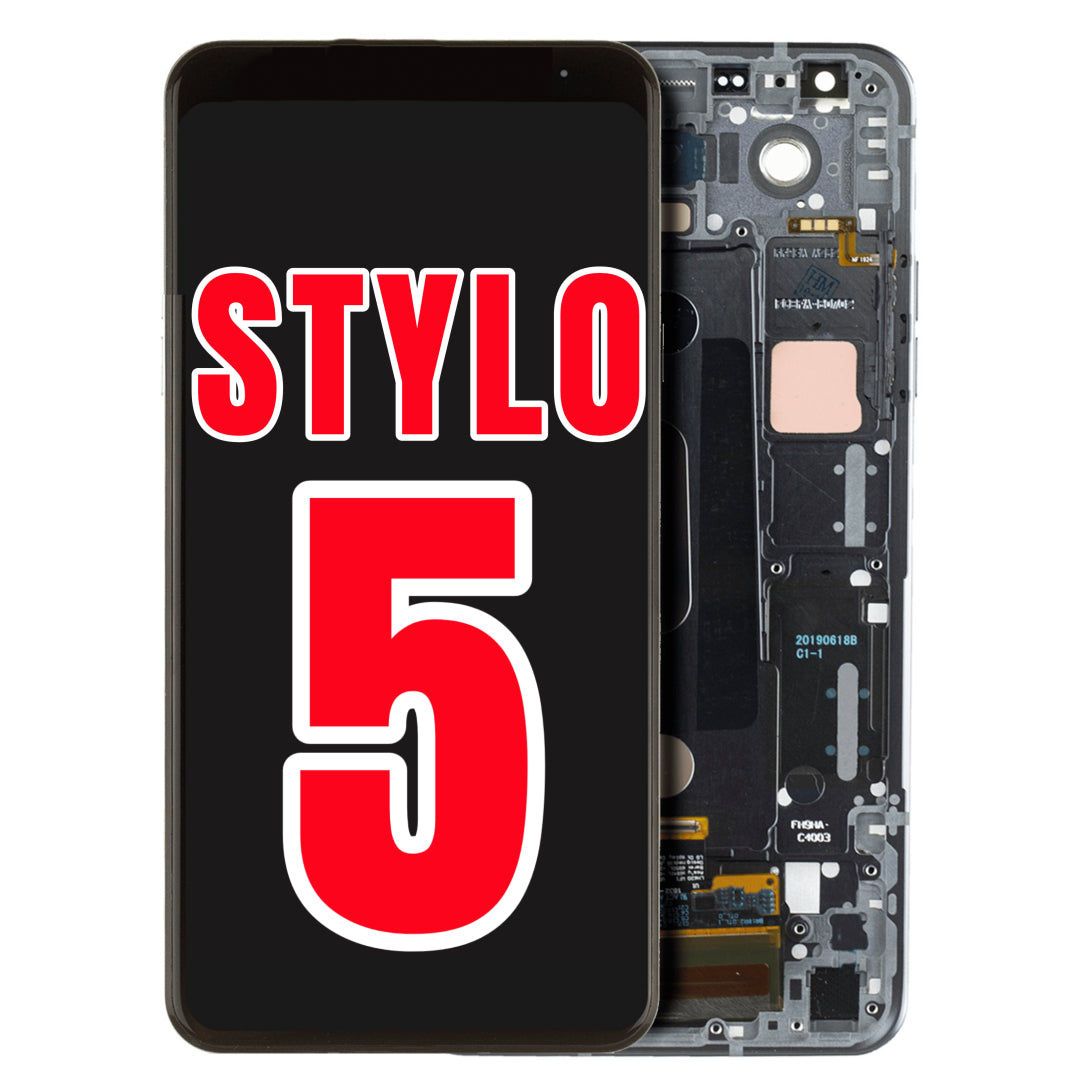 For LG Stylo 5 LCD Screen Replacement With Frame (Aurora Black)