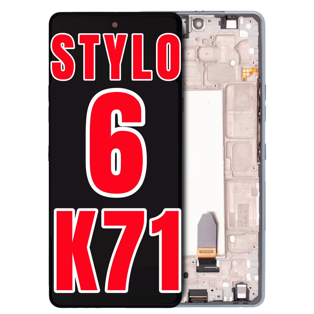 For LG Stylo 6 / K71 LCD Screen Replacement With Frame (Silver)