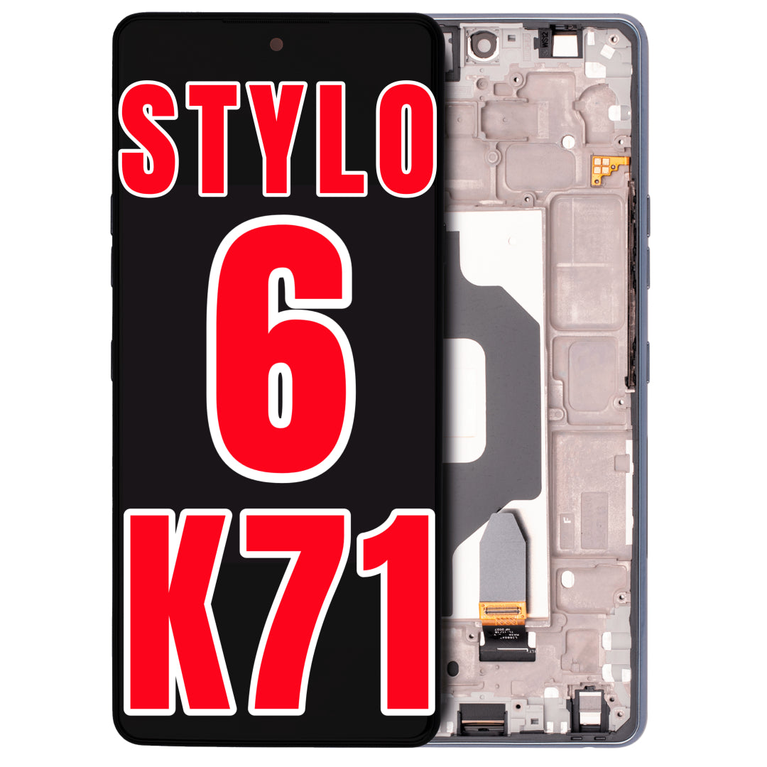 For LG Stylo 6 / K71 LCD Screen Replacement With Frame (Black)