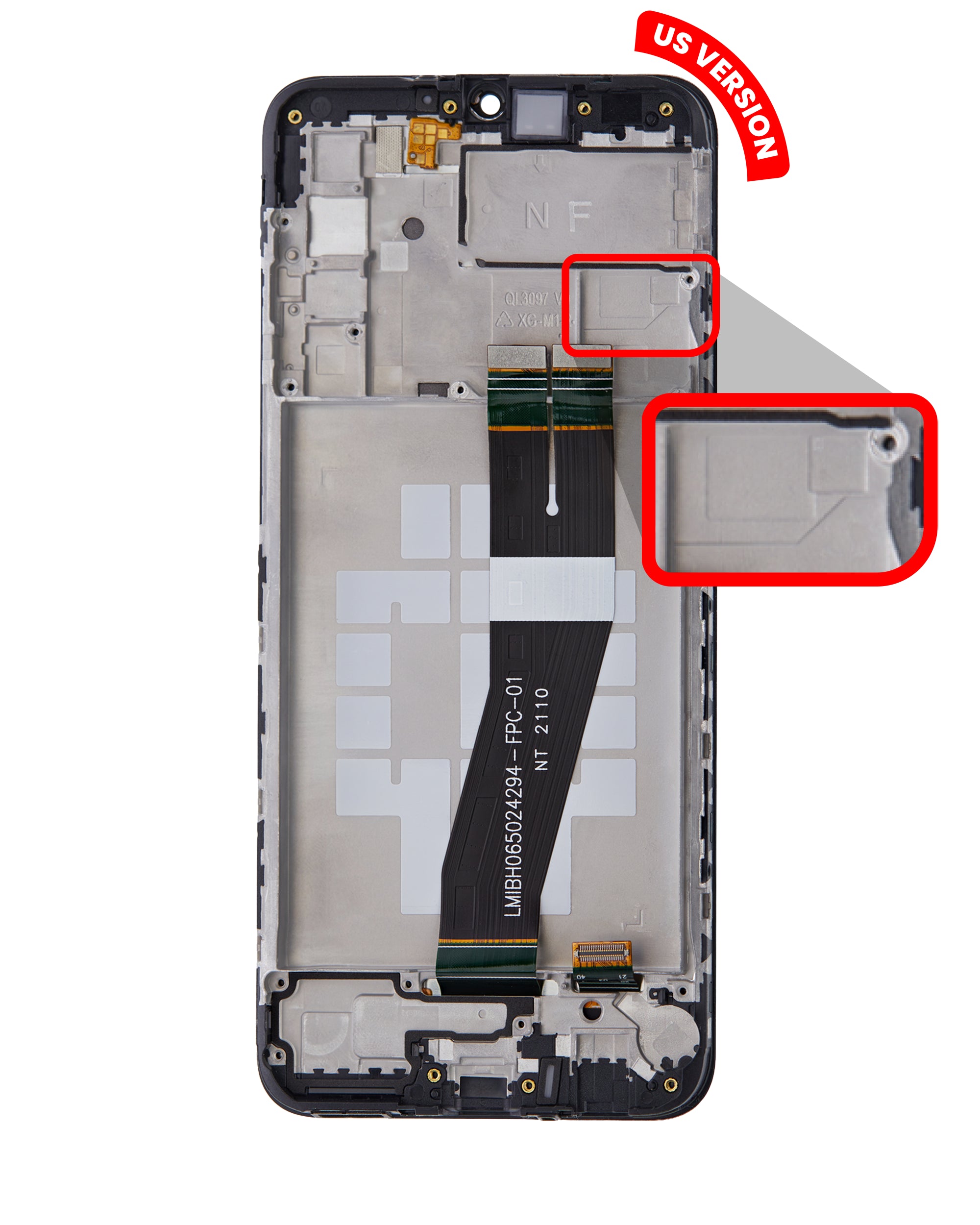 For Samsung Galaxy A02S (A025U / 2020) LCD Screen Replacement With Frame (US Version) (All Colors)
