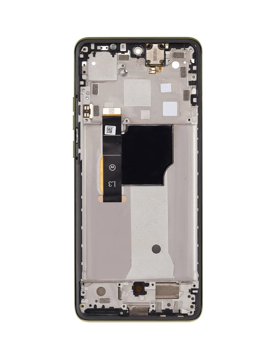 For Moto Edge 40 Neo (XT-2307-1 / 2023) OLED Screen Replacement With Frame (Premium) (Canary Yellow)